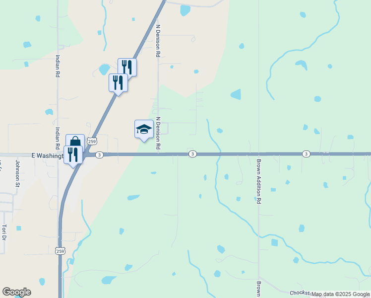 map of restaurants, bars, coffee shops, grocery stores, and more near 3247 State Highway 3 in Idabel