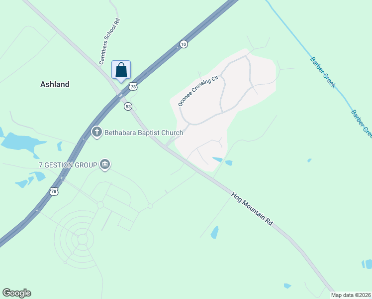 map of restaurants, bars, coffee shops, grocery stores, and more near 1011 Vanessa Avenue in Watkinsville