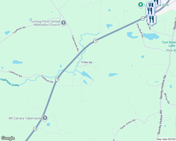 map of restaurants, bars, coffee shops, grocery stores, and more near 253 Reed Lane in Locust Fork