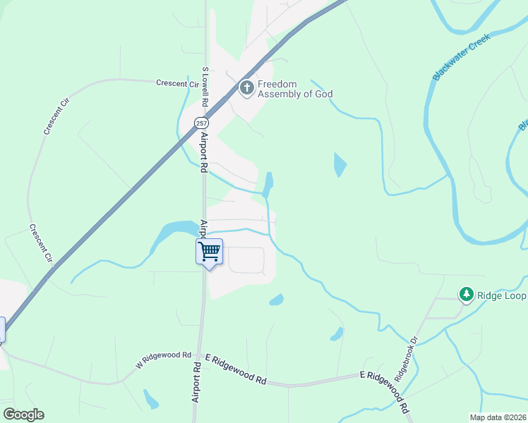 map of restaurants, bars, coffee shops, grocery stores, and more near 400 Center Street in Jasper