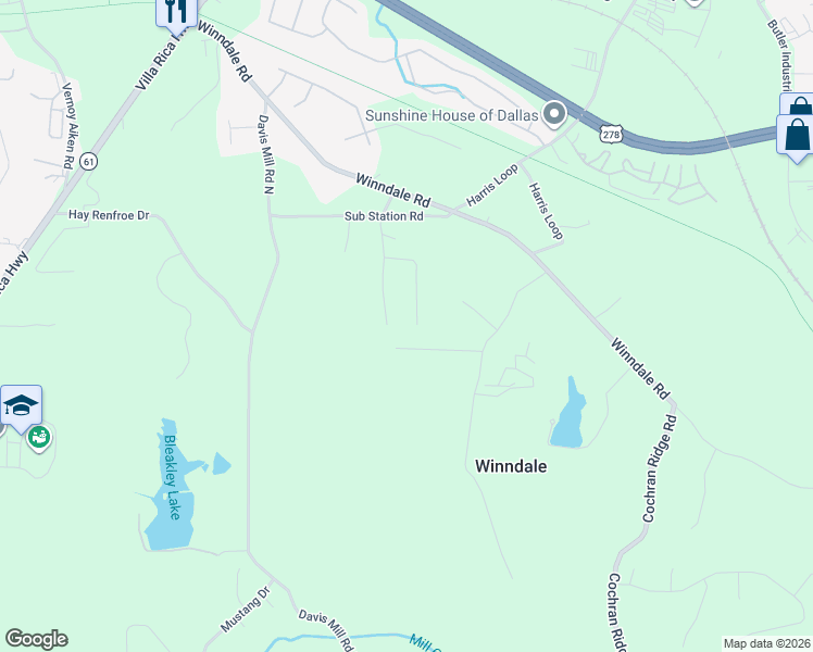 map of restaurants, bars, coffee shops, grocery stores, and more near 210 Aiken Lane in Dallas