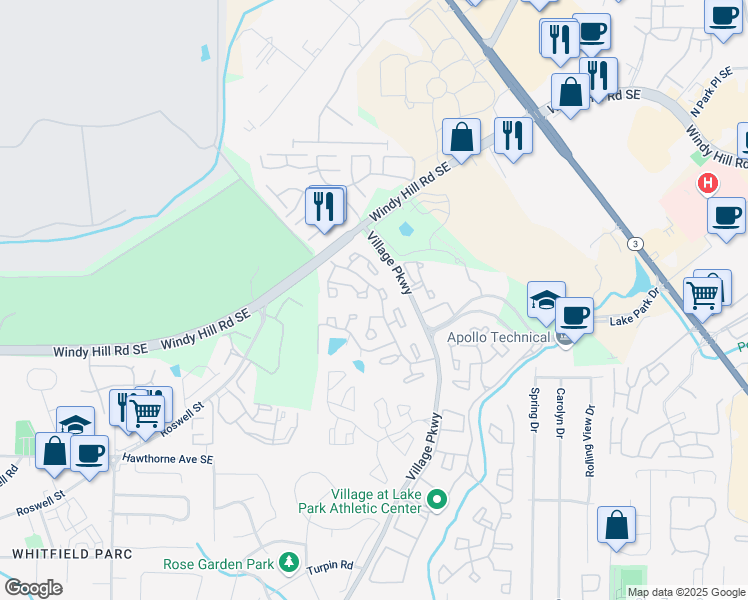map of restaurants, bars, coffee shops, grocery stores, and more near 101 Fair Haven Way in Smyrna
