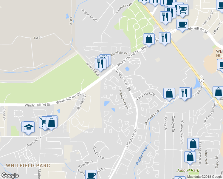 map of restaurants, bars, coffee shops, grocery stores, and more near 82 Fair Haven Way in Smyrna