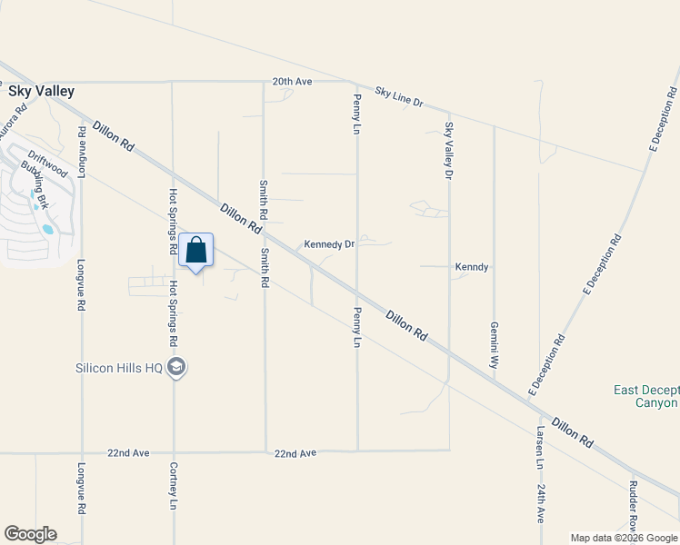 map of restaurants, bars, coffee shops, grocery stores, and more near 75400 Dillon Road in Desert Hot Springs