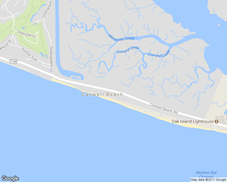 map of restaurants, bars, coffee shops, grocery stores, and more near 625 Caswell Beach Road in Oak Island