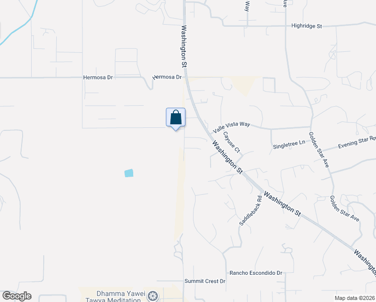 map of restaurants, bars, coffee shops, grocery stores, and more near 15360 Washington Street in Riverside