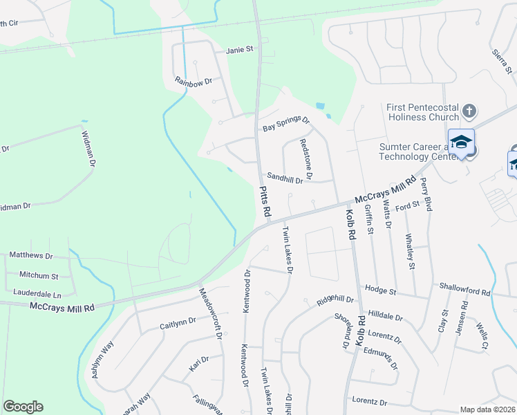 map of restaurants, bars, coffee shops, grocery stores, and more near 851 Pitts Road in Sumter