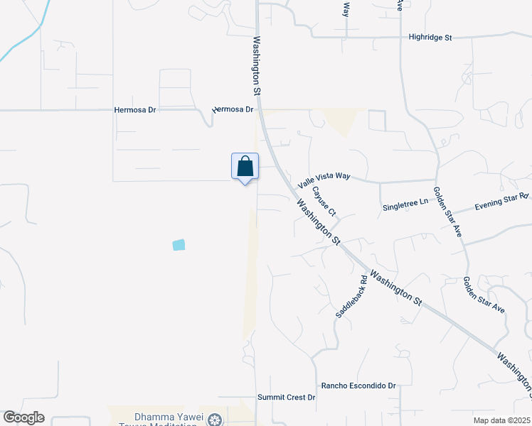 map of restaurants, bars, coffee shops, grocery stores, and more near 15360 Washington Street in Riverside