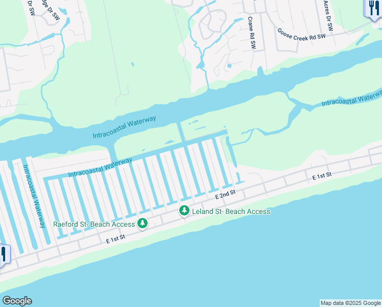 map of restaurants, bars, coffee shops, grocery stores, and more near 41 Cumberland Street in Ocean Isle Beach