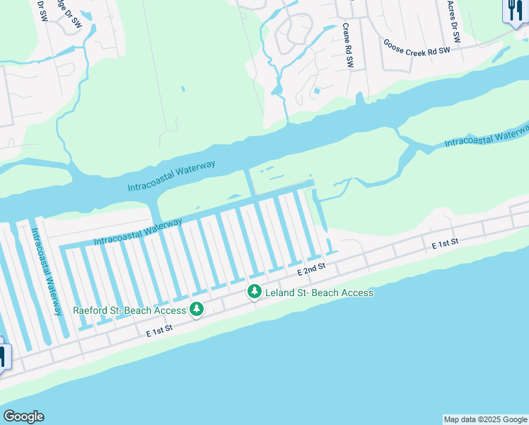 map of restaurants, bars, coffee shops, grocery stores, and more near 41 Cumberland Street in Ocean Isle Beach