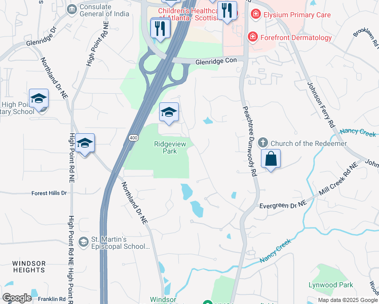 map of restaurants, bars, coffee shops, grocery stores, and more near 5178 South Trimble Road in Atlanta