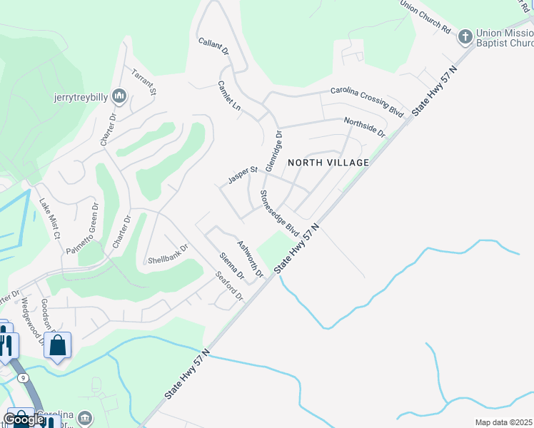 map of restaurants, bars, coffee shops, grocery stores, and more near 300 Opal Avenue in Little River