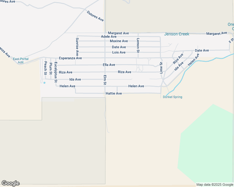map of restaurants, bars, coffee shops, grocery stores, and more near Hattie Avenue in Cabazon