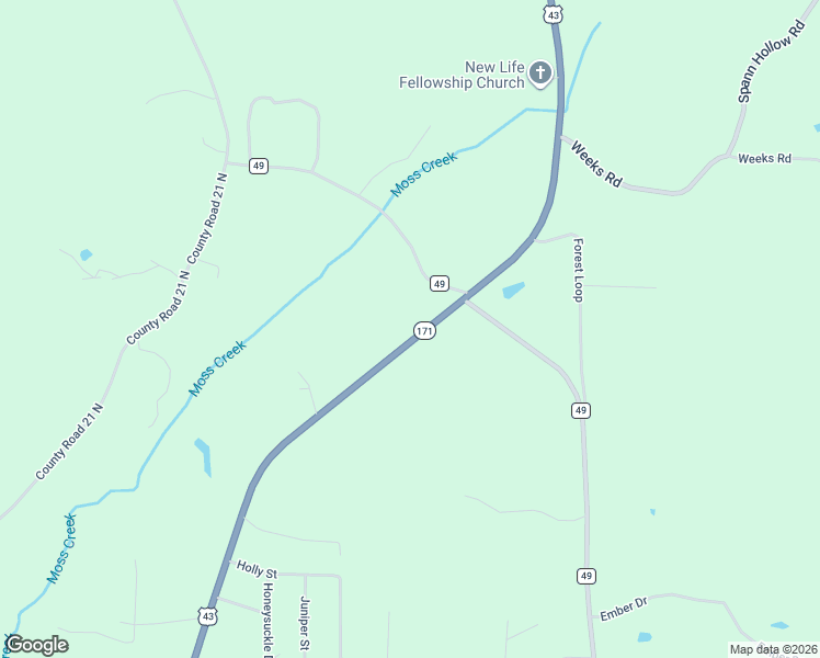 map of restaurants, bars, coffee shops, grocery stores, and more near Highway 171 in Winfield