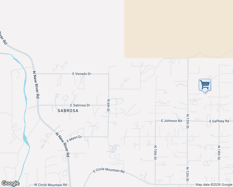 map of restaurants, bars, coffee shops, grocery stores, and more near 6th St in New River