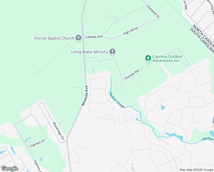 map of restaurants, bars, coffee shops, grocery stores, and more near 3594 Ethel Lane in Little River