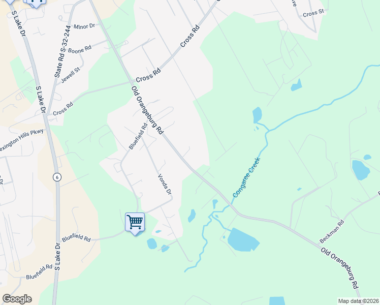 map of restaurants, bars, coffee shops, grocery stores, and more near 1739 Old Orangeburg Road in Lexington