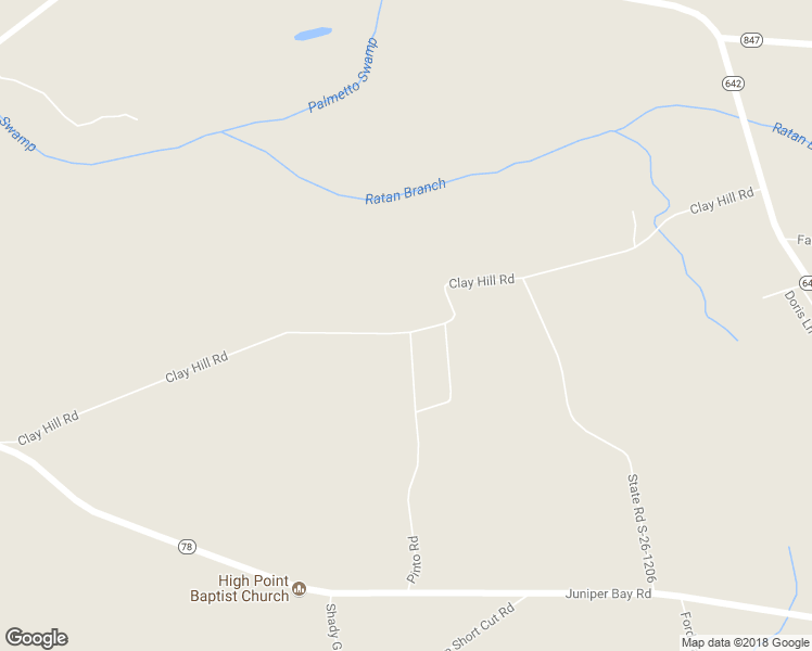 map of restaurants, bars, coffee shops, grocery stores, and more near 6846 Clay Hill Road in Galivants Ferry