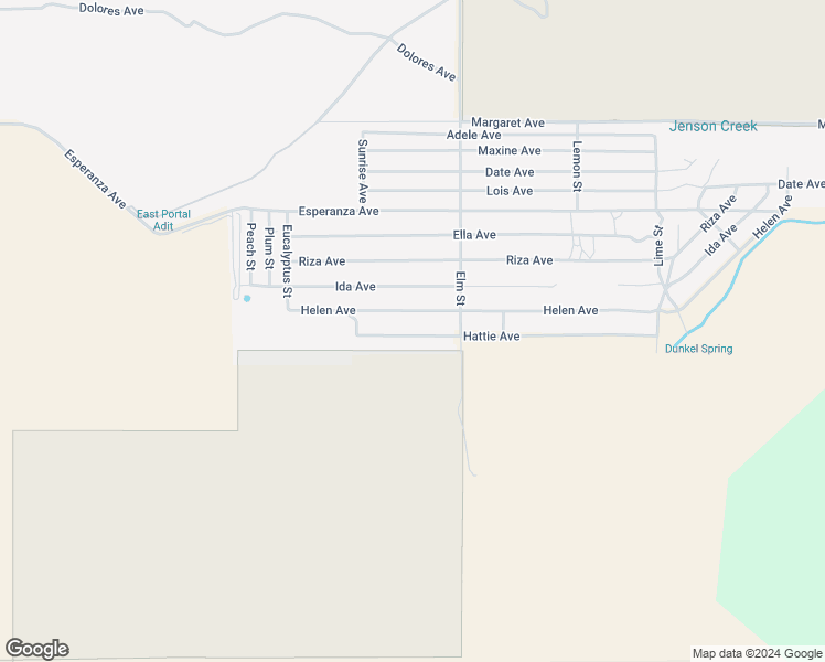 map of restaurants, bars, coffee shops, grocery stores, and more near Hattie Avenue in Cabazon