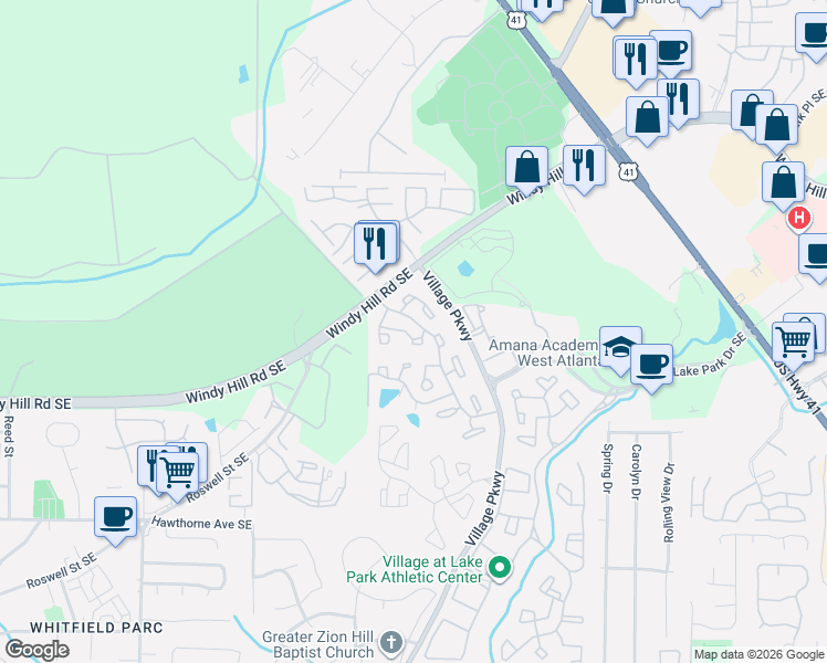 map of restaurants, bars, coffee shops, grocery stores, and more near 12 Rumson Court in Smyrna