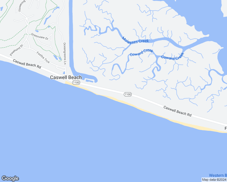 map of restaurants, bars, coffee shops, grocery stores, and more near 643 Caswell Beach Road in Oak Island