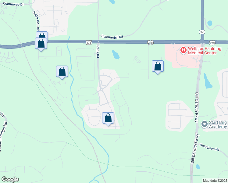 map of restaurants, bars, coffee shops, grocery stores, and more near 288 HighGrove Way in Dallas