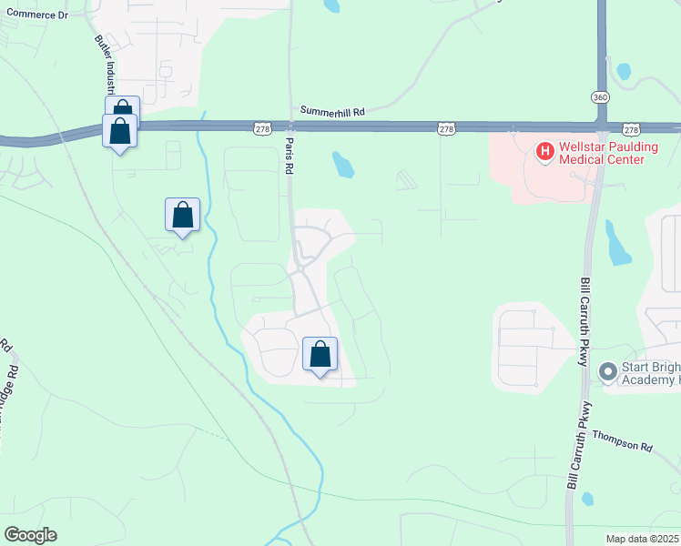 map of restaurants, bars, coffee shops, grocery stores, and more near 288 HighGrove Way in Dallas