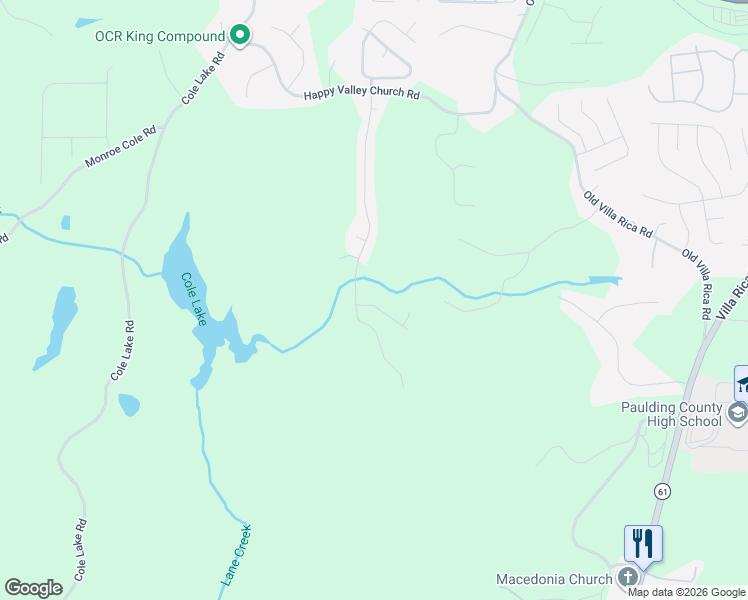 map of restaurants, bars, coffee shops, grocery stores, and more near 105 Arbor Creek Trail in Dallas