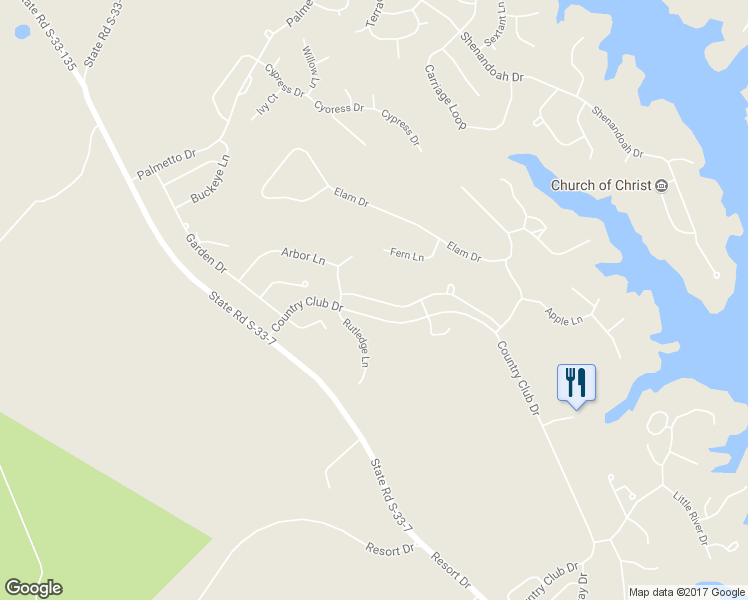 map of restaurants, bars, coffee shops, grocery stores, and more near 327 Mulberry Lane in McCormick
