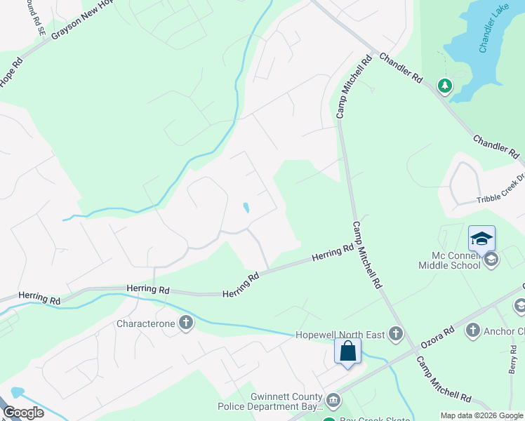 map of restaurants, bars, coffee shops, grocery stores, and more near 260 Tennyson Knoll in Grayson