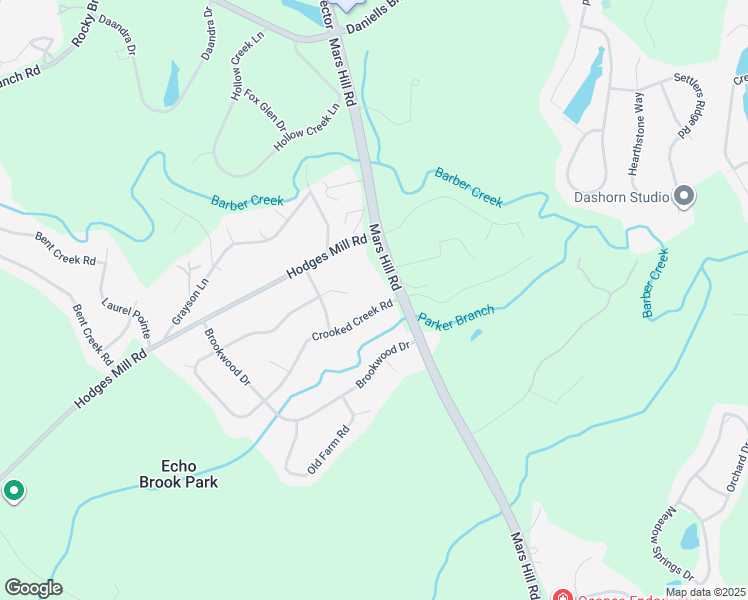 map of restaurants, bars, coffee shops, grocery stores, and more near 1030 Crooked Creek Road in Watkinsville
