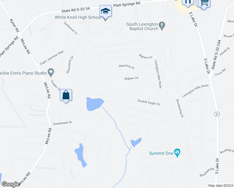 map of restaurants, bars, coffee shops, grocery stores, and more near 475 Cape Jasmine Way in Lexington