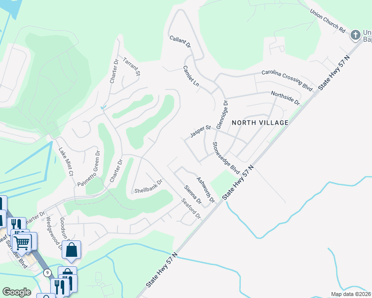 map of restaurants, bars, coffee shops, grocery stores, and more near 2416 Bittar Spar Road in Little River