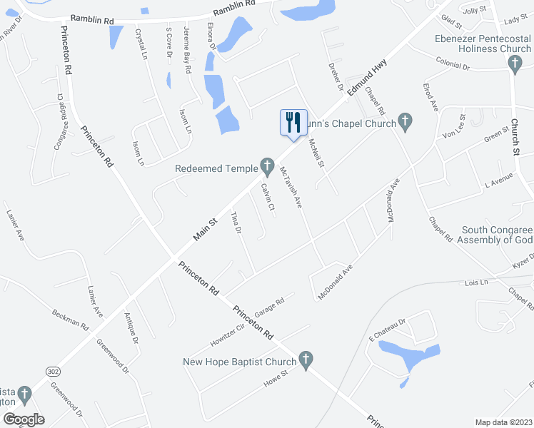map of restaurants, bars, coffee shops, grocery stores, and more near 135 Calvin Court in West Columbia