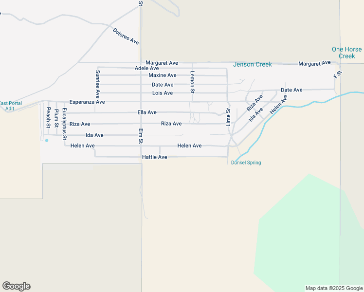map of restaurants, bars, coffee shops, grocery stores, and more near Helen Avenue in Cabazon