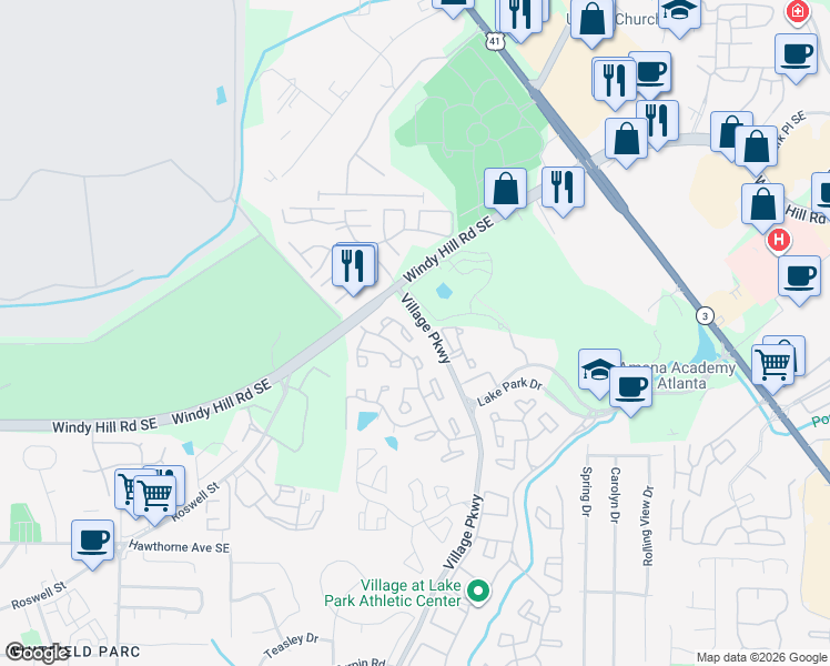 map of restaurants, bars, coffee shops, grocery stores, and more near 56 Rumson Court in Smyrna