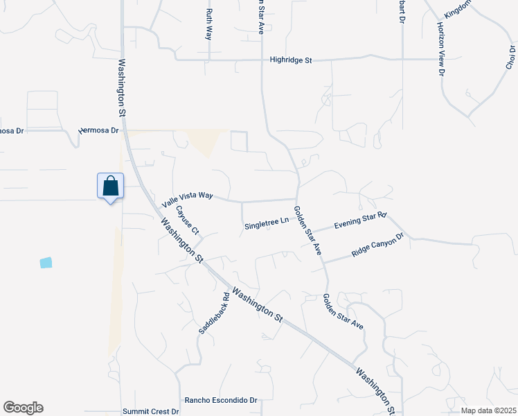 map of restaurants, bars, coffee shops, grocery stores, and more near 16481 Valle Vista Way in Riverside