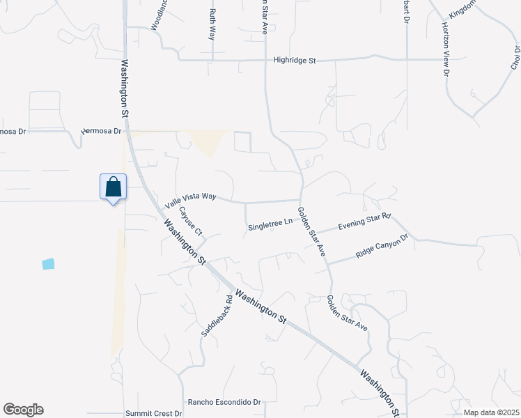 map of restaurants, bars, coffee shops, grocery stores, and more near 16481 Valle Vista Way in Riverside
