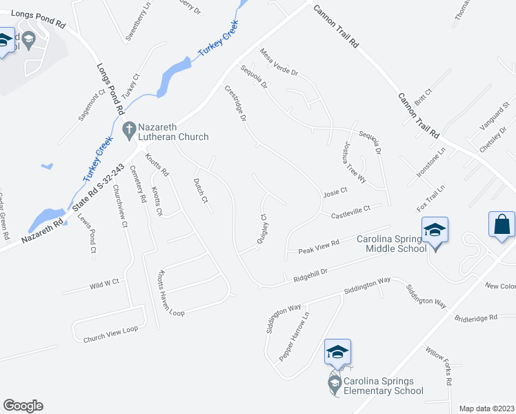 map of restaurants, bars, coffee shops, grocery stores, and more near 133 Quigley Court in Lexington