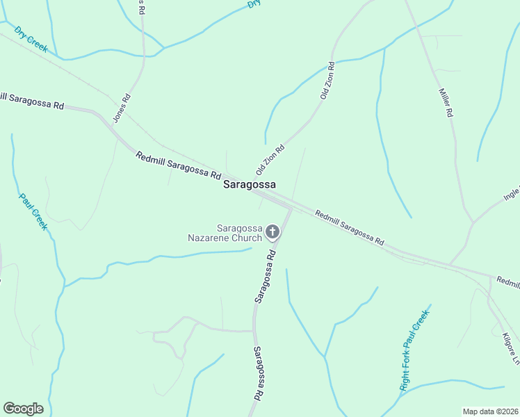 map of restaurants, bars, coffee shops, grocery stores, and more near 4238 Redmill Saragossa Road in Nauvoo