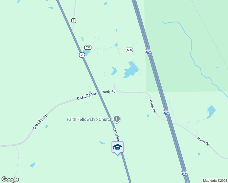 map of restaurants, bars, coffee shops, grocery stores, and more near 2101 Hardy Road in Grenada