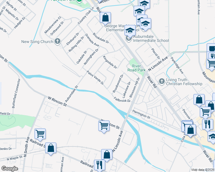 map of restaurants, bars, coffee shops, grocery stores, and more near 921 Candy Drive in Corona