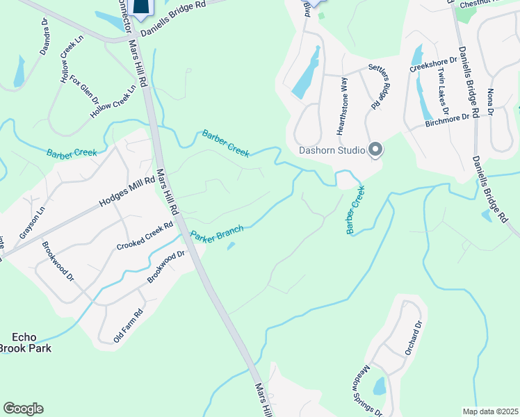 map of restaurants, bars, coffee shops, grocery stores, and more near 1141 Pebblestone Drive in Watkinsville