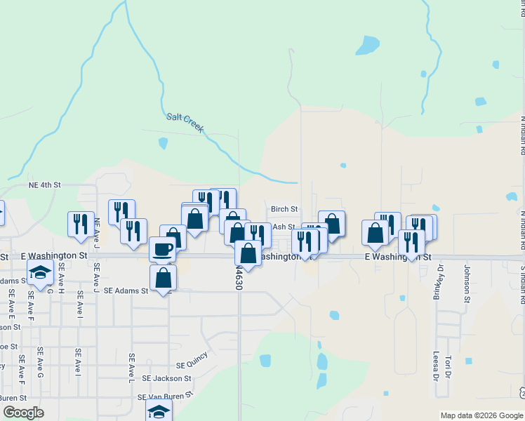 map of restaurants, bars, coffee shops, grocery stores, and more near 305 North Brookwood Drive in Idabel