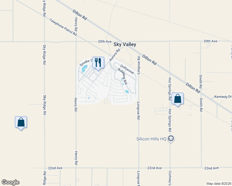map of restaurants, bars, coffee shops, grocery stores, and more near in Sky Valley