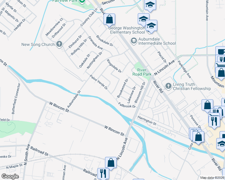map of restaurants, bars, coffee shops, grocery stores, and more near in Corona