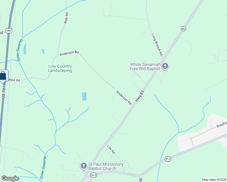 map of restaurants, bars, coffee shops, grocery stores, and more near 3072 Wise Road in Conway