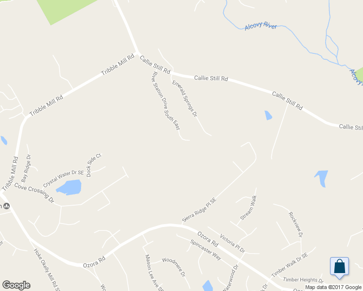 map of restaurants, bars, coffee shops, grocery stores, and more near 1461 River Station Drive South East in Lawrenceville