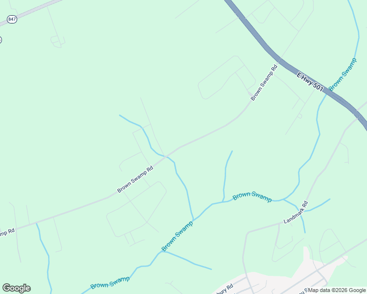 map of restaurants, bars, coffee shops, grocery stores, and more near 595 Brown Swamp Road in Conway