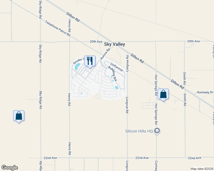 map of restaurants, bars, coffee shops, grocery stores, and more near in Sky Valley